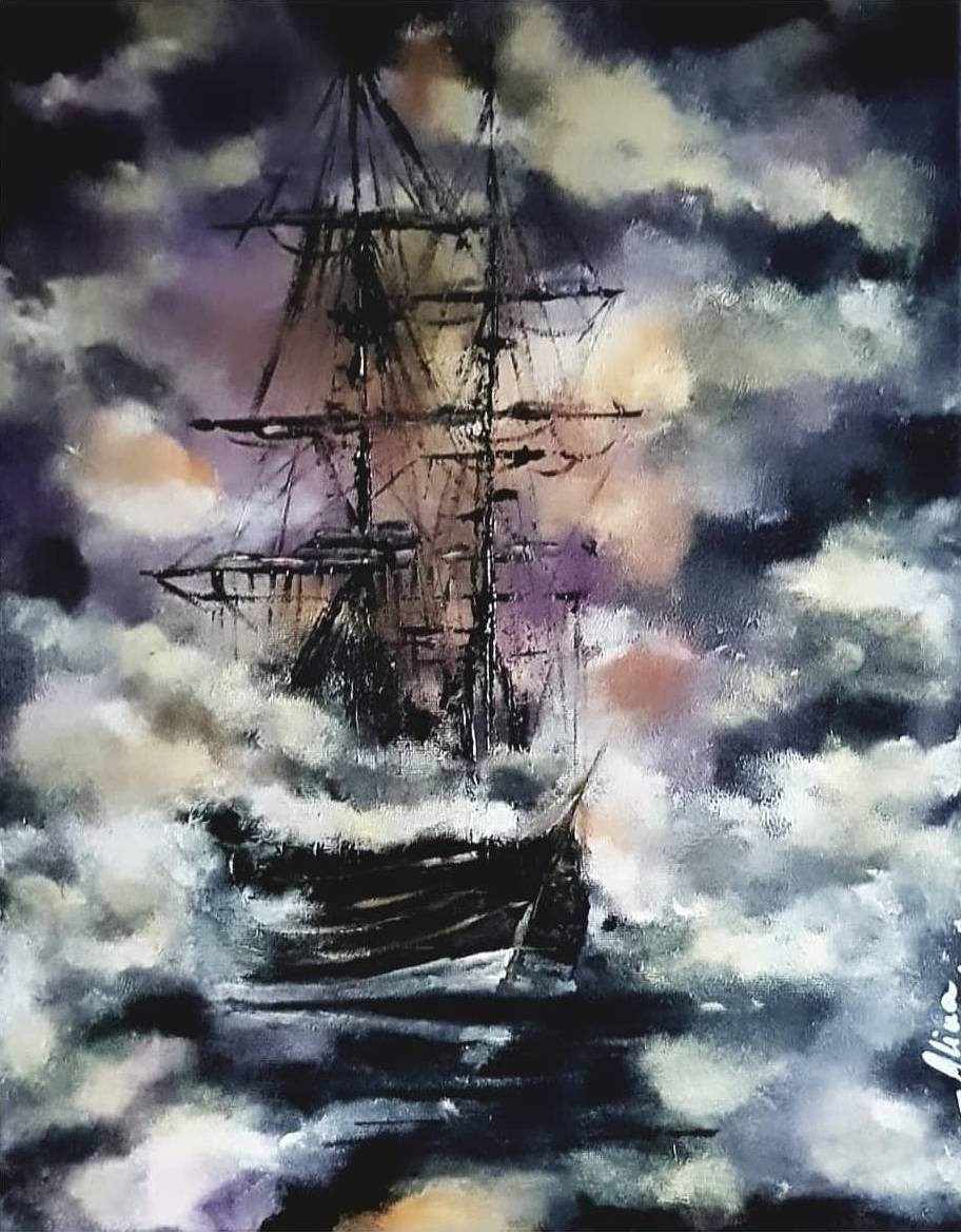 ArteDiAlina.com painting: Ghost ship